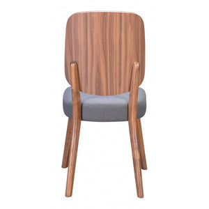 Alberta Dining Chair (Set of 2) - Walnut & Dark Gray
