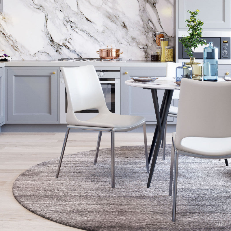 Brushed steel dining best sale chairs