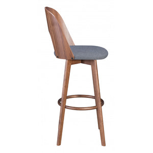 Anton Barstool (Set of 2) - Walnut & Dark Gray