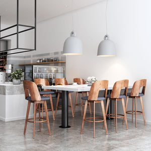 Anton Barstool (Set of 2) - Walnut & Dark Gray