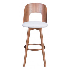 Anton Barstool (Set of 2) - Walnut & Light Gray