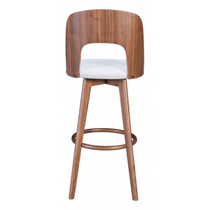 Anton Barstool (Set of 2) - Walnut & Light Gray