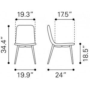 Tangiers Dining Chair White (Set of 2) - White