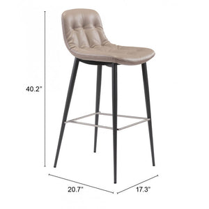 Tangiers Bar Chair Taupe (Set of 2) - Taupe