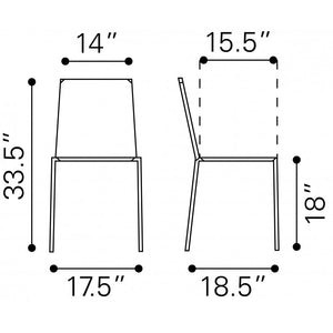 Alex Dining Chair White (Set of 4) - White