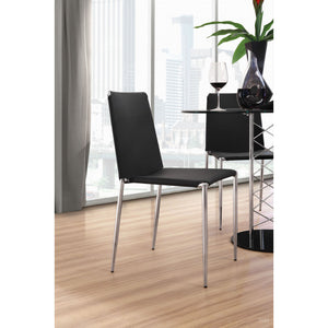 Alex Dining Chair Black (Set of 4) - Black