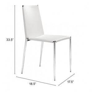 Alex Dining Chair White (Set of 4) - White