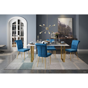 Atlas Dining Table - Stone & Gold