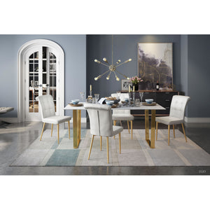 Atlas Dining Table - Stone & Gold