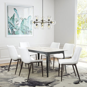 Magnus Dining Chair White & Walnut (Set of 2) - White & Walnut