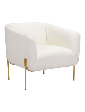 Micaela Arm Chair Ivory & Gold
