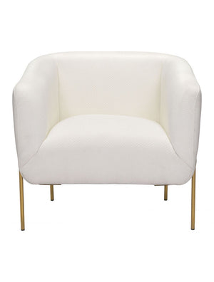 Micaela Arm Chair Ivory & Gold