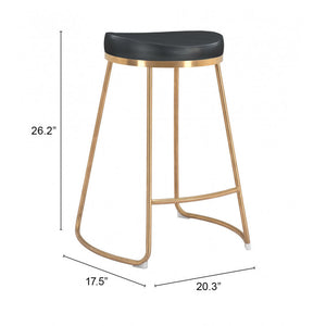 Bree Counter Stool Black (Set of 2) - Black