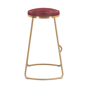 Bree Barstool Burgundy (Set of 2) - Burgundy
