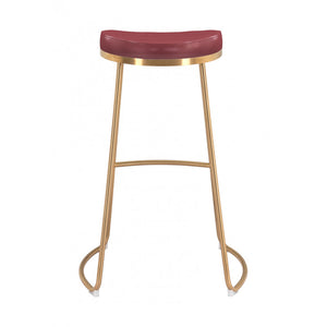 Bree Barstool Burgundy (Set of 2) - Burgundy