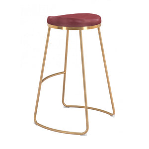Bree Barstool Burgundy (Set of 2) - Burgundy