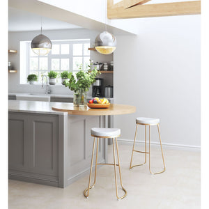 Bree Barstool White (Set of 2) - White