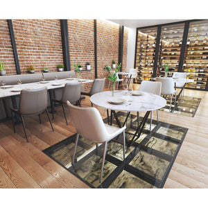 Magnus Dining Chair White & Brushed Stainless Steel (Set of 2) - White & Brushed Stainless Steel
