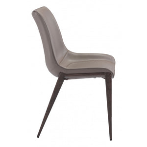 Magnus Dining Chair Gray & Walnut (Set of 2) - Gray & Walnut