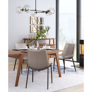 Magnus Dining Chair Gray & Walnut (Set of 2) - Gray & Walnut