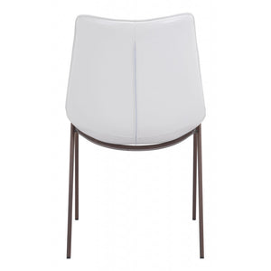Magnus Dining Chair White & Walnut (Set of 2) - White & Walnut