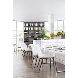 Atlas Dining Table - Stone & Brushed Stainless Steel