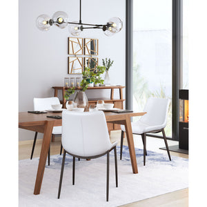 Magnus Dining Chair White & Walnut (Set of 2) - White & Walnut