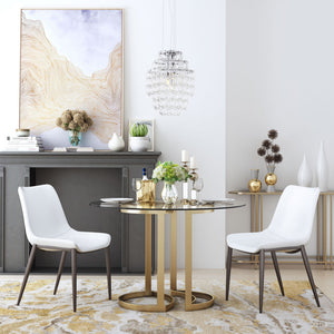 Magnus Dining Chair White & Walnut (Set of 2) - White & Walnut
