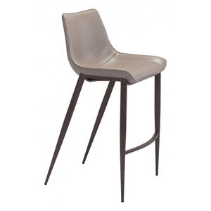 Magnus Bar Chair Gray & Walnut (Set of 2) - Gray & Walnut
