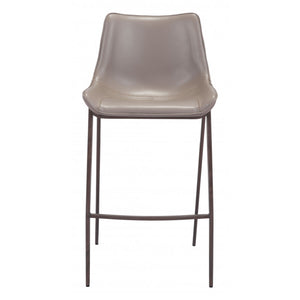 Magnus Bar Chair Gray & Walnut (Set of 2) - Gray & Walnut