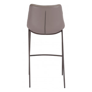Magnus Bar Chair Gray & Walnut (Set of 2) - Gray & Walnut