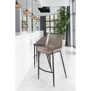 Magnus Bar Chair Gray & Walnut (Set of 2) - Gray & Walnut
