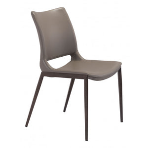 Ace Walnut Dining Chair (Set of 2) - Gray
