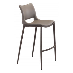 Ace Walnut Bar Chair (Set of 2) - Gray