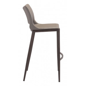 Ace Walnut Bar Chair (Set of 2) - Gray