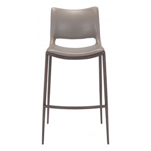 Ace Walnut Bar Chair (Set of 2) - Gray