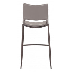 Ace Walnut Bar Chair (Set of 2) - Gray
