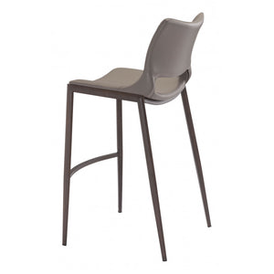Ace Walnut Bar Chair (Set of 2) - Gray