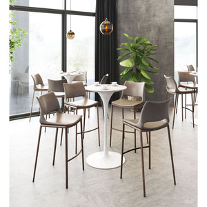 Ace Walnut Bar Chair (Set of 2) - Gray