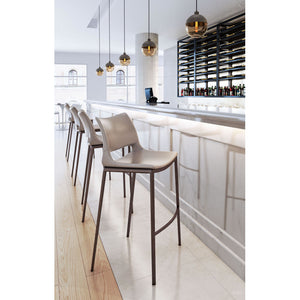 Ace Walnut Bar Chair (Set of 2) - Gray