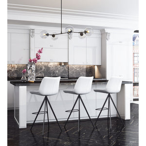 Aki Bar Chair (Set of 2) - White & Black