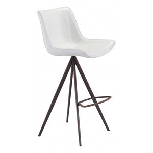 Aki Bar Chair (Set of 2) - White & Walnut