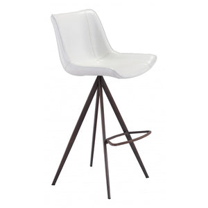 Aki Bar Chair (Set of 2) - White & Walnut