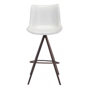 Aki Bar Chair (Set of 2) - White & Walnut