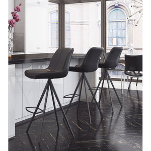 Aki Bar Chair Black (Set of 2) - Black
