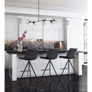 Aki Bar Chair Black (Set of 2) - Black