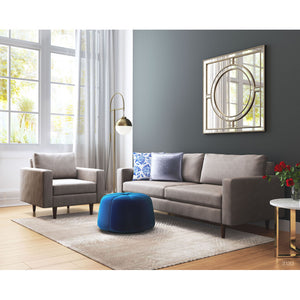 Waterloo Floor Lamp White & Brushed Brass - White & Brushed Brass