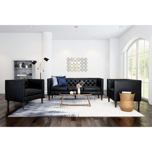 Tanner Floor Lamp Matte Black & Brass - Matte Black & Brass