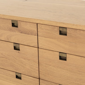 Carlisle 6 Drawer Dresser-Natural Oak