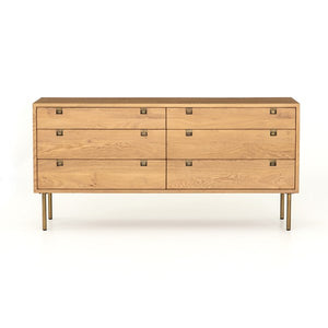 Carlisle 6 Drawer Dresser-Natural Oak